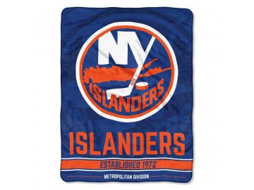 Deka New York Islanders Plush Micro Throw Logo