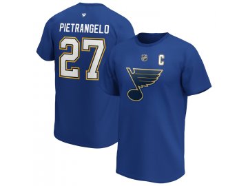 Tričko Alex Pietrangelo St. Louis Blues Iconic Name & Number Graphic