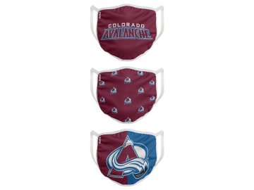 Roušky Colorado Avalanche FOCO - set 3 kusy EU