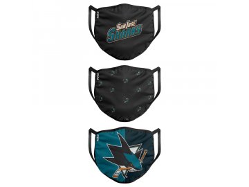 Roušky San Jose Sharks FOCO - set 3 kusy EU