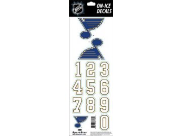 Samolepky na Helmu St. Louis Blues Decals White