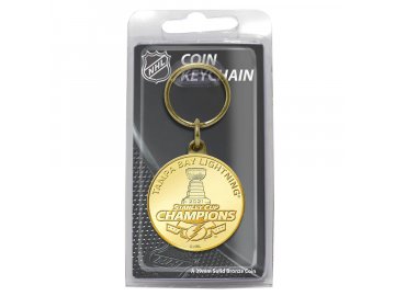 Přívěšek na klíče Tampa Bay Lightning 2021 Stanley Cup Champions Bronze Mint Coin Keychain