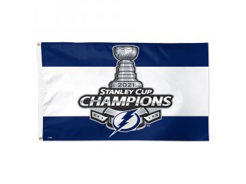 Vlajka Tampa Bay Lightning 2021 Stanley Cup Champions 3' x 5' Deluxe Single-Sided Flag