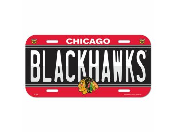 Cedule Chicago Blackhawks License Plate Banner