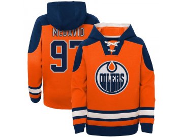 Dětská mikina Connor McDavid #97 Edmonton Oilers Ageless Must-Have V-Neck Name & Number