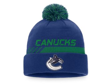 Zimní čepice Vancouver Canucks Authentic Pro Locker Room Cuffed Pom Knit