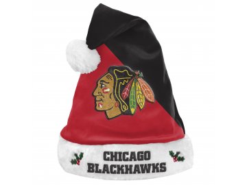 Zimní čepice Chicago Blackhawks FOCO Colorblock Santa Hat