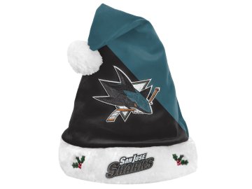 Pánská zimní čepice San Jose Sharks NHL FOCO Colorblock Santa Hat