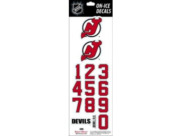 Samolepky na helmu New Jersey Devils Decals Red