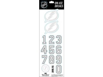 Samolepky na helmu Tampa Bay Lightning Decals White