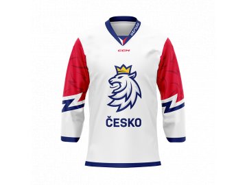 Dres CCM Český Hokej ČESKO - bílý vyšívaný