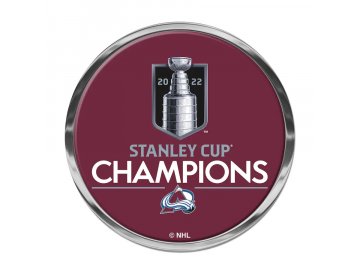 Emblém Colorado Avalanche NHL 2022 Stanley Cup Champions 4'' Domed Auto Emblem