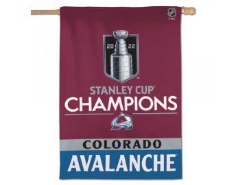 Vlajka Colorado Avalanche 2022 Stanley Cup Champions 28'' x 40'' Vertical Double-Sided Banner