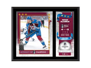 Obraz Colorado Avalanche 2022 Stanley Cup Champions Nathan MacKinnon 12'' x 15'' Sublimated Plaque with Game-Used Ice from the 2022 Stanley Cup Final - Limited Edition of 500