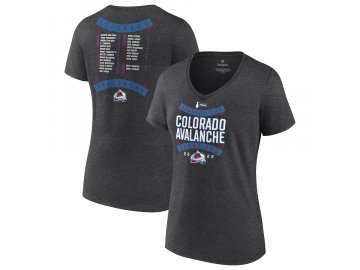 Dámské tričko Colorado Avalanche 2022 Stanley Cup Champions Roster V-Neck