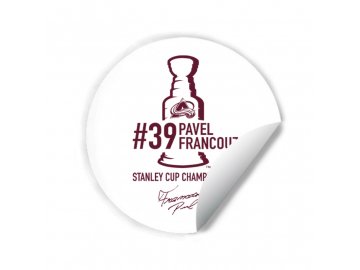 Samolepka Pavel Francouz #39 Stanley Cup Champion 2022 Colorado Avalanche 7 cm