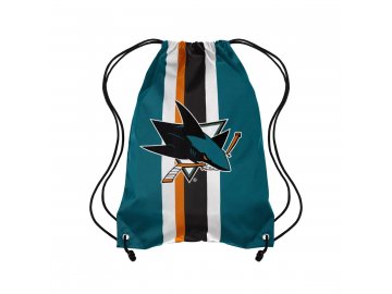 Vak San Jose Sharks FOCO Team Stripe Drawstring Backpack