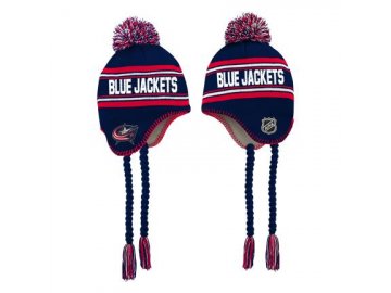 Dětská zimní čepice Columbus Blue Jackets Jacquard Tassel