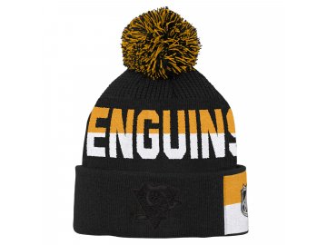Dětská zimní čepice Pittsburgh Penguins Faceoff Jacquard Knit