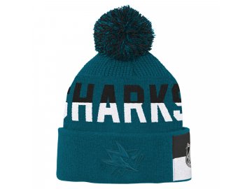 Dětská zimní čepice San Jose Sharks Faceoff Jacquard Knit