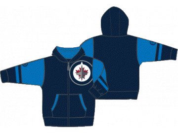 Dětská mikina Winnipeg Jets Faceoff Colorblocked Fleece Full-Zip