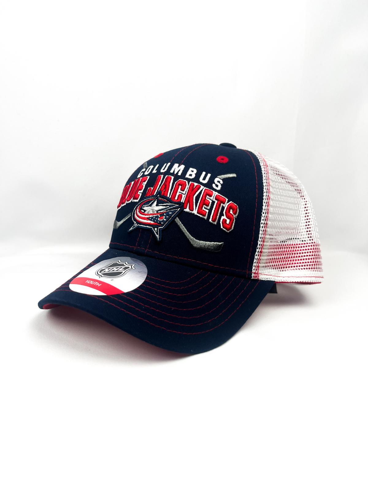 Levně Dětská kšiltovka Columbus Blue Jackets NHL Core Lockup Trucker Snapback