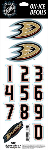 Sport Star Samolepky na helmu Anaheim Ducks NHL Decals Orange