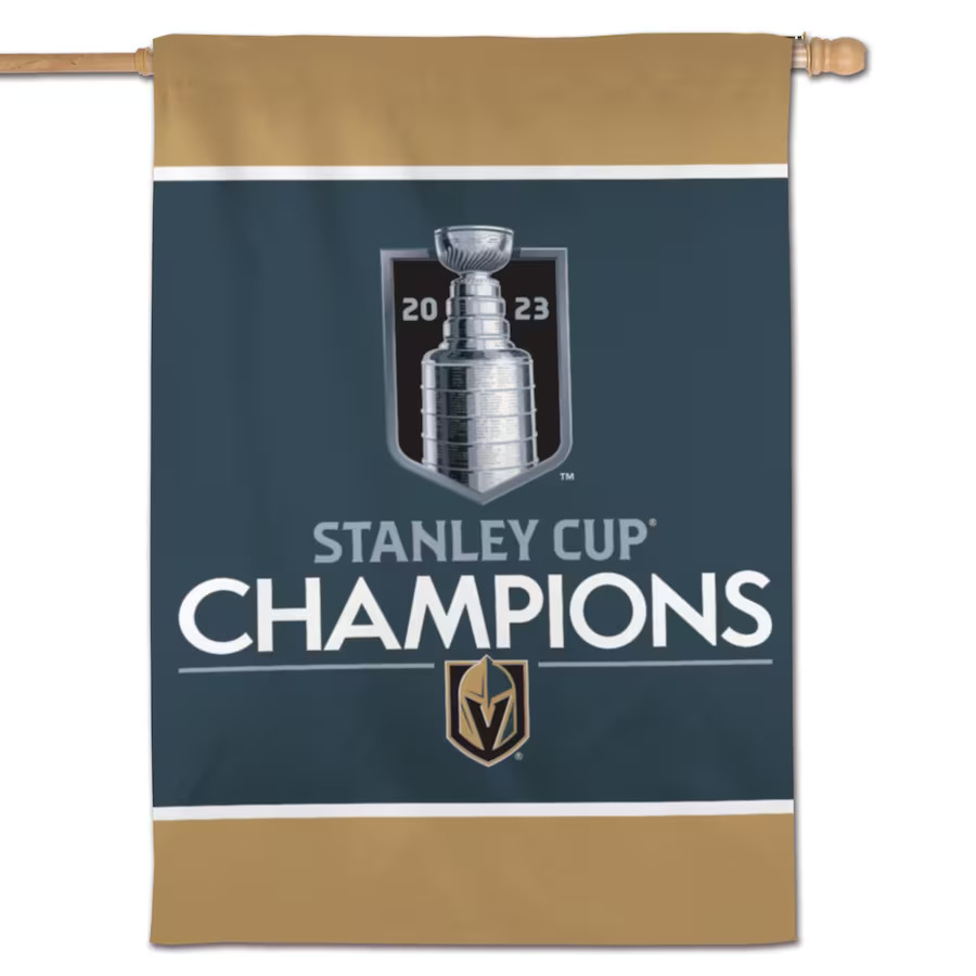 Fanatics Oboustranná vlajka Vegas Golden Knights NHL 2023 Stanley Cup Champions Double-Sided 28'' x 40'' Vertical Banner