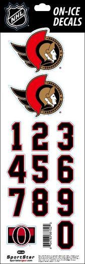 Sport Star Samolepky na helmu Ottawa Senators NHL Decals New Logo
