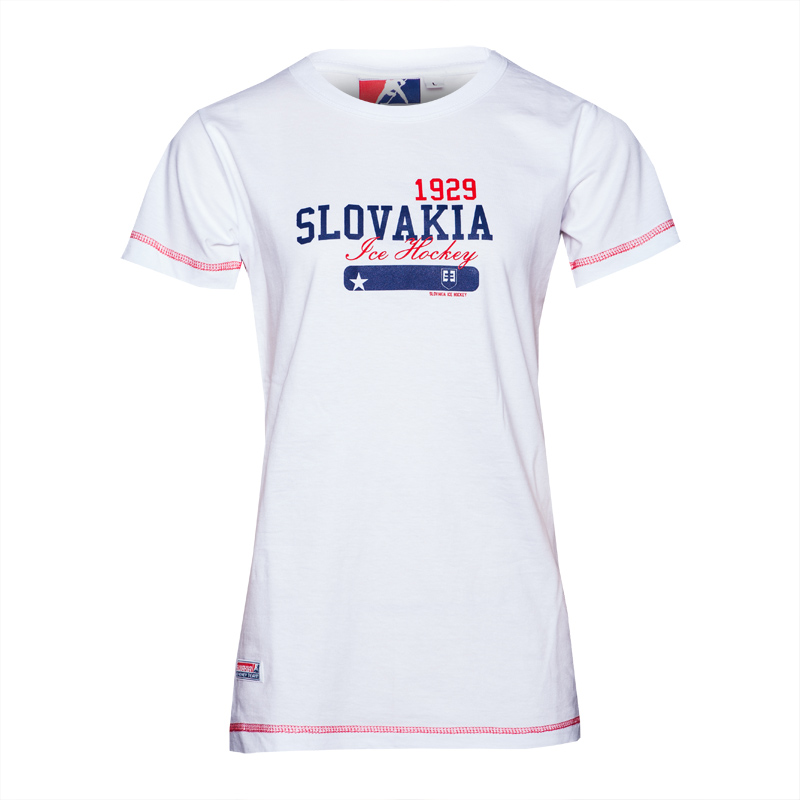 Levně Dámské tričko SLOVAKIA STAR WHITE