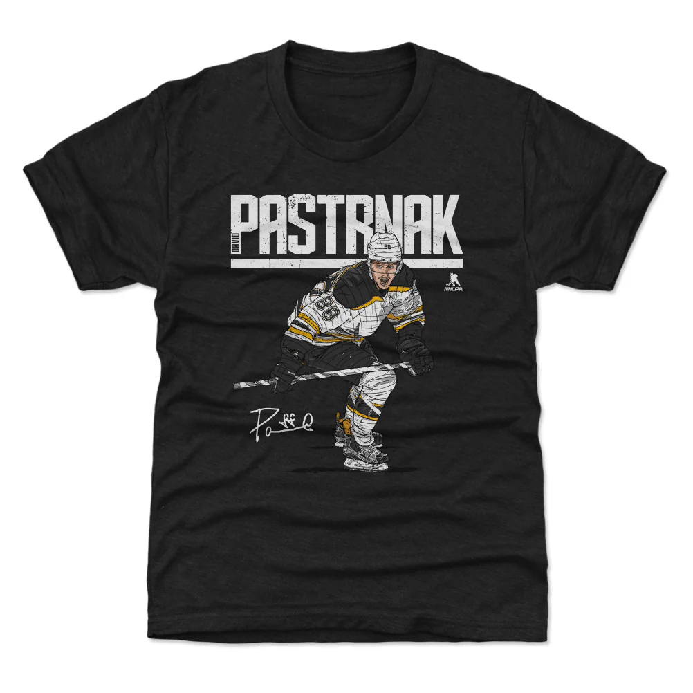 Dětské tričko Boston Bruins NHL David Pastrnak #88 Hyper WHT 500 Level Velikost: XL (12 - 14 let)