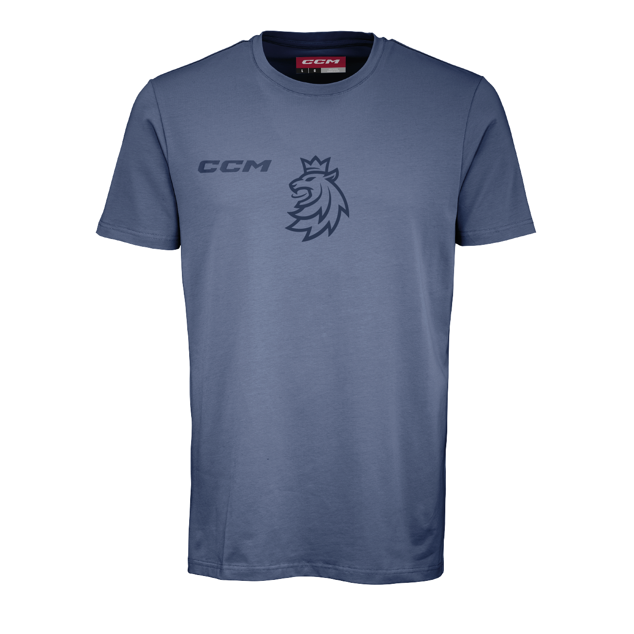 Pánské tričko Český hokej CCM Core Lev Vinyl Blue Velikost: M