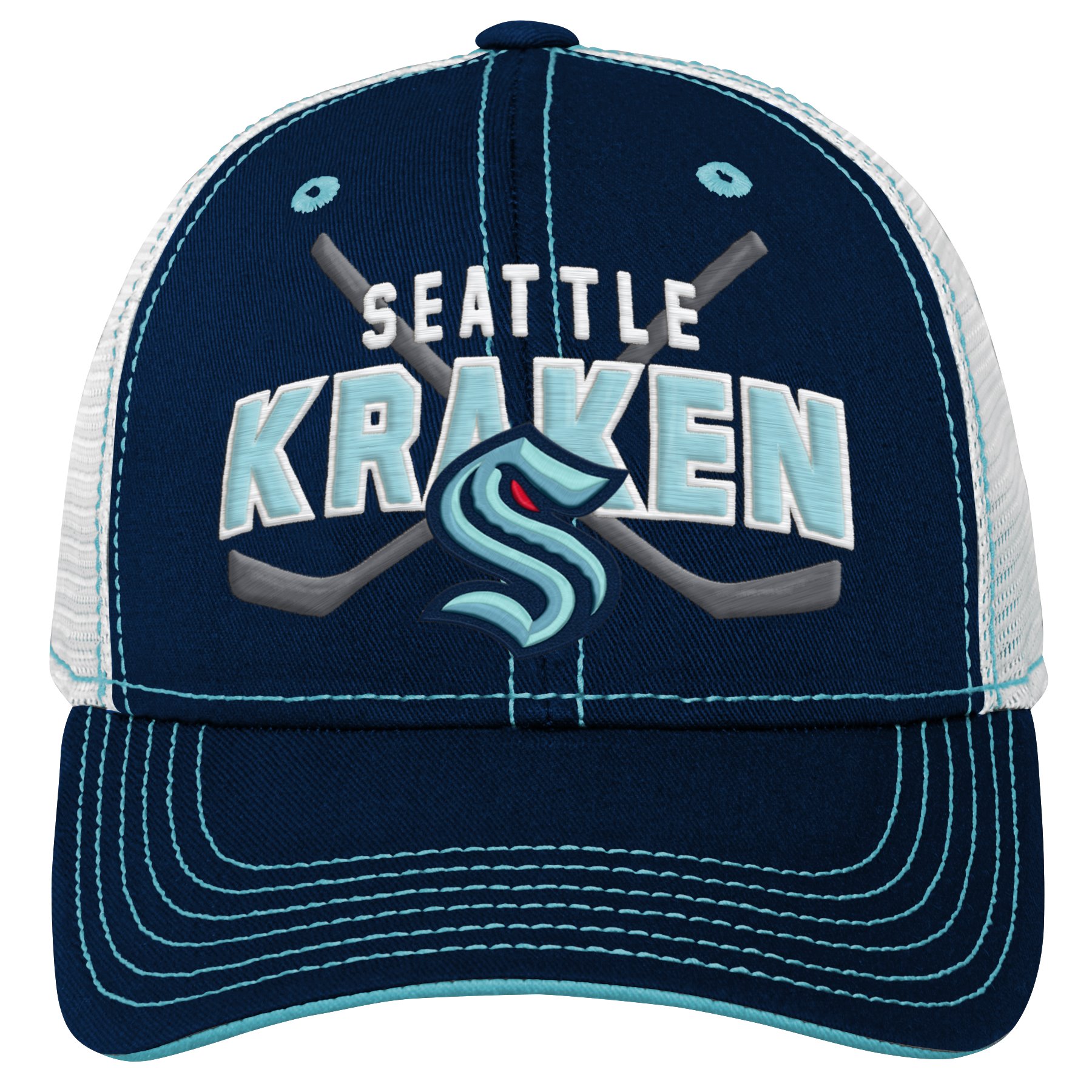 Levně Dětská kšiltovka Seattle Kraken NHL Lockup Meshback Adjustable