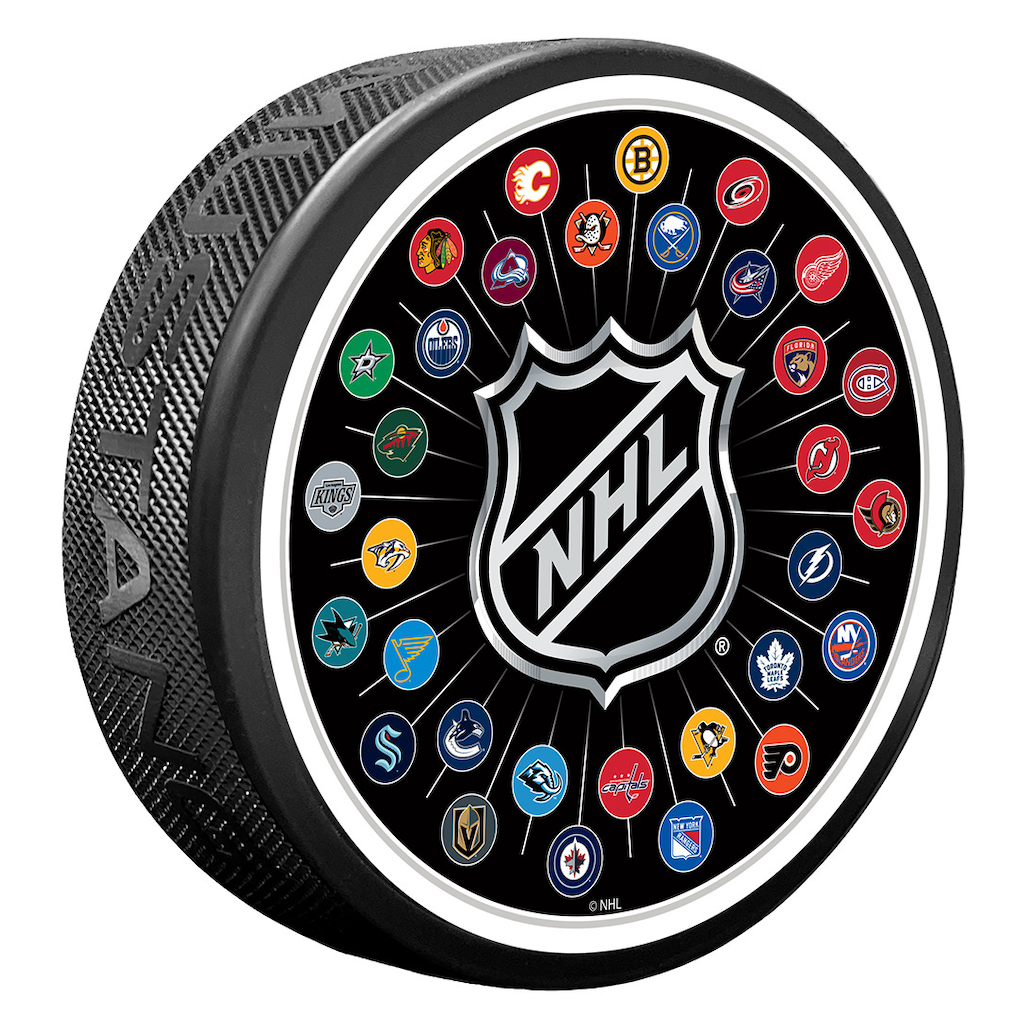 Levně Puk NHL 32 Team Logos Puck