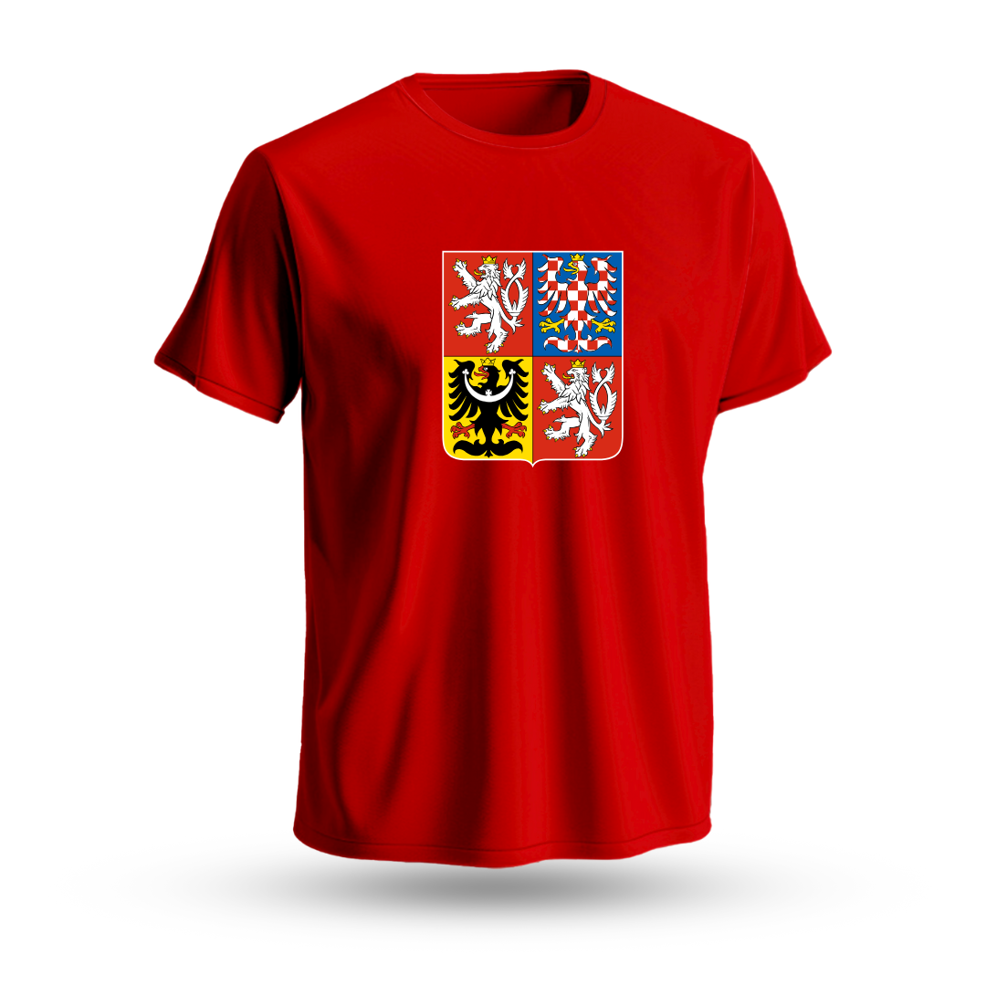 Levně Dětské tričko Czech National Emblem 2025 Red
