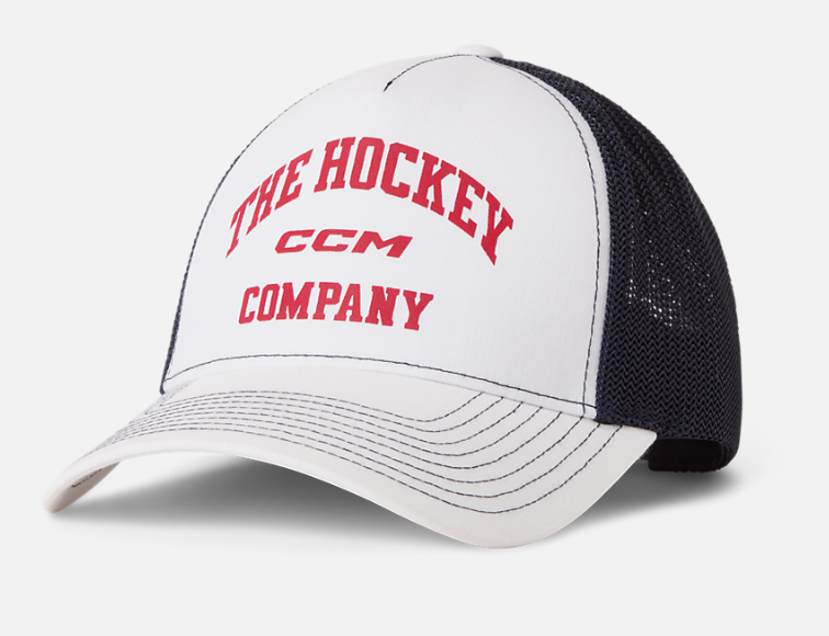 Levně Pánská kšiltovka CCM Athleisure Trucker Cap Blanc De Blanc