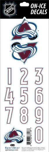 Sport Star Samolepky na helmu Colorado Avalanche NHL Decals Burgundy