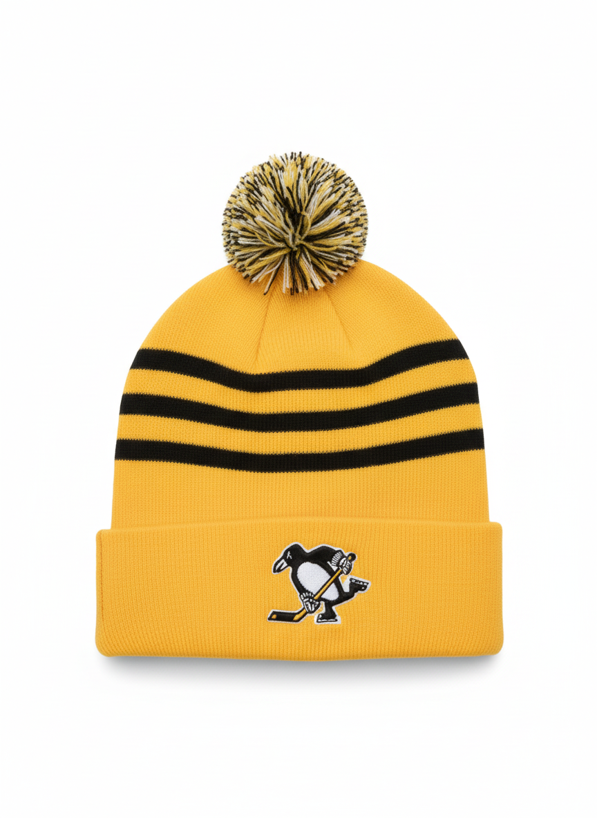 Levně Dětská zimní čepice Pittsburgh Penguins NHL Cuffed Beanie With Pom