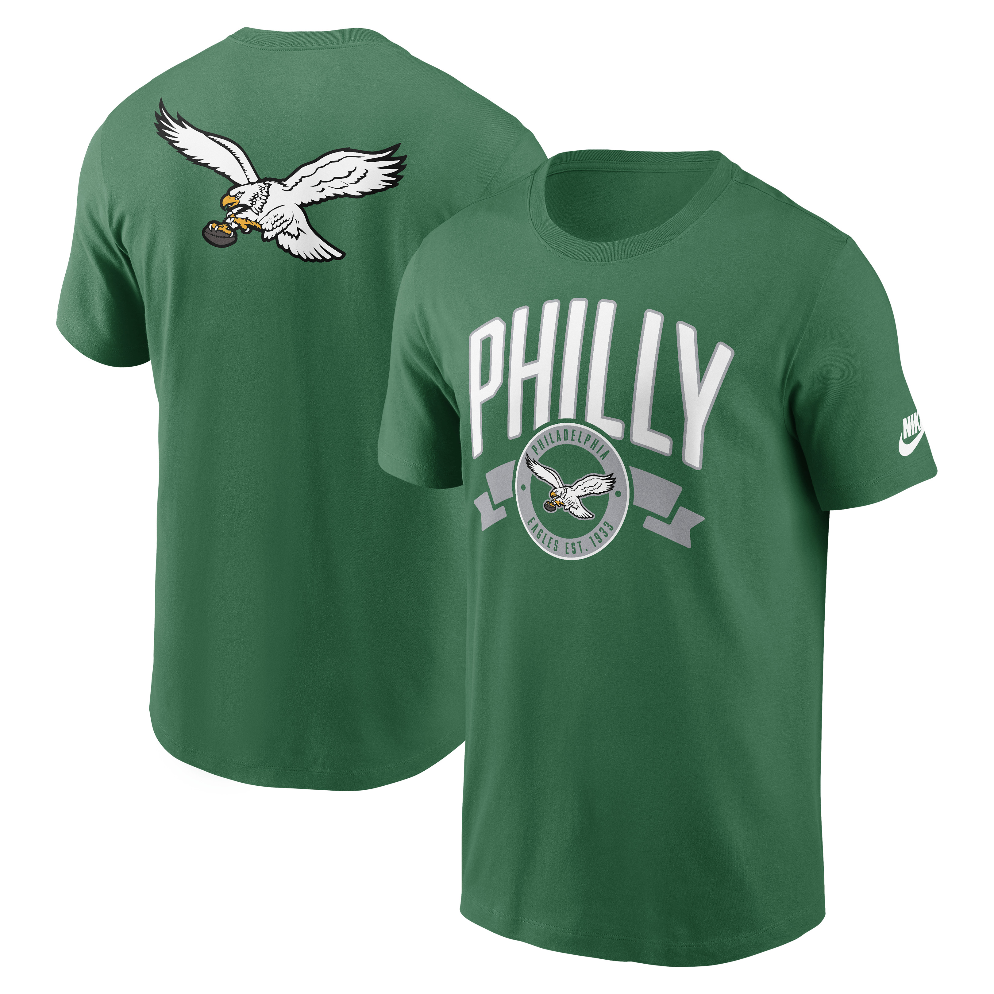 Levně Pánské tričko Philadelphia Eagles NFL Nike Rewind Front and Back Hit Essential Cotton Tee