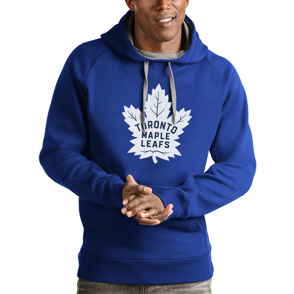 Levně Pánská mikina Toronto Maple Leafs Antigua Logo Victory Pullover Hoodie - Blue