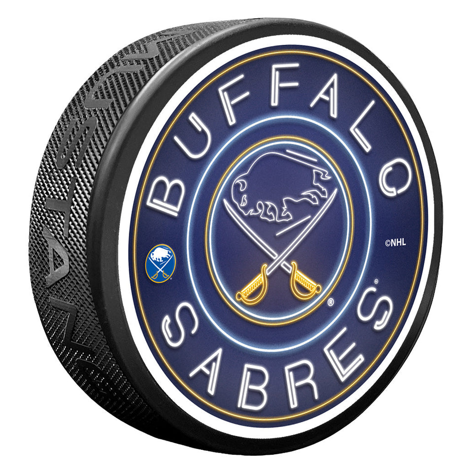 Levně Puk Buffalo Sabres NHL Neon