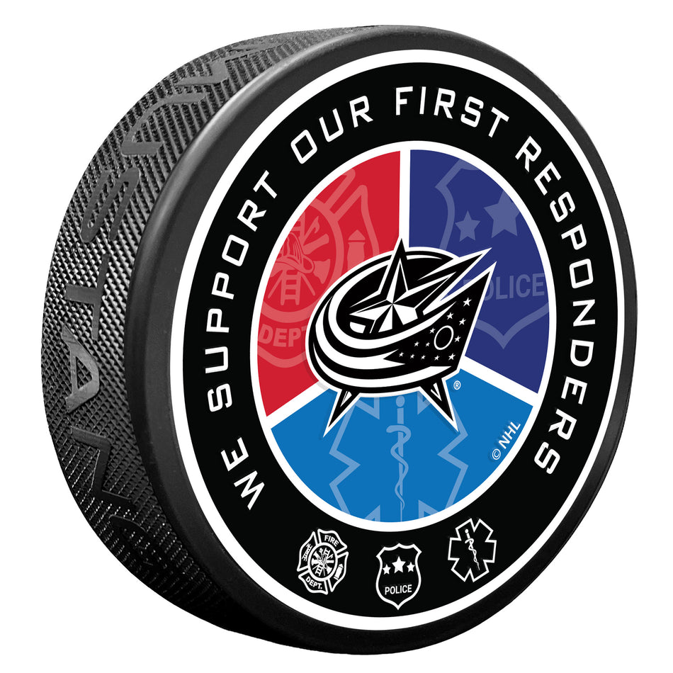 Levně Puk Columbus Blue Jackets NHL First Responder