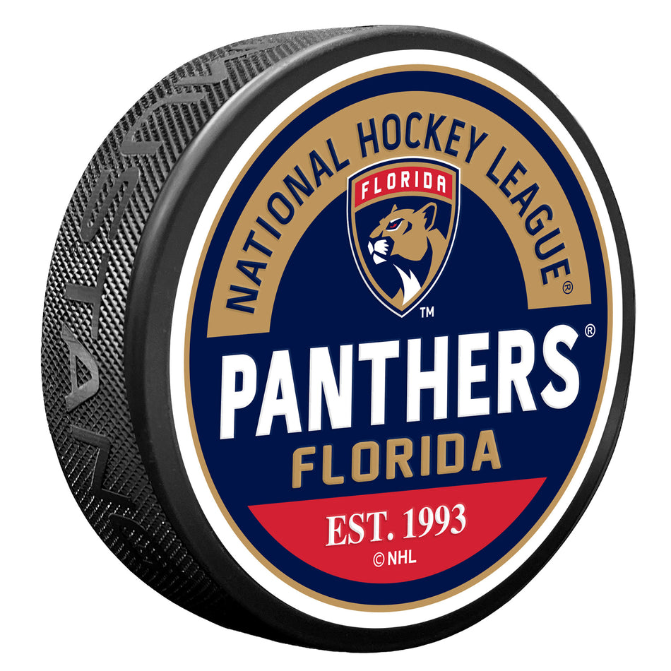 Puk Florida Panthers NHL Block Textured Puck