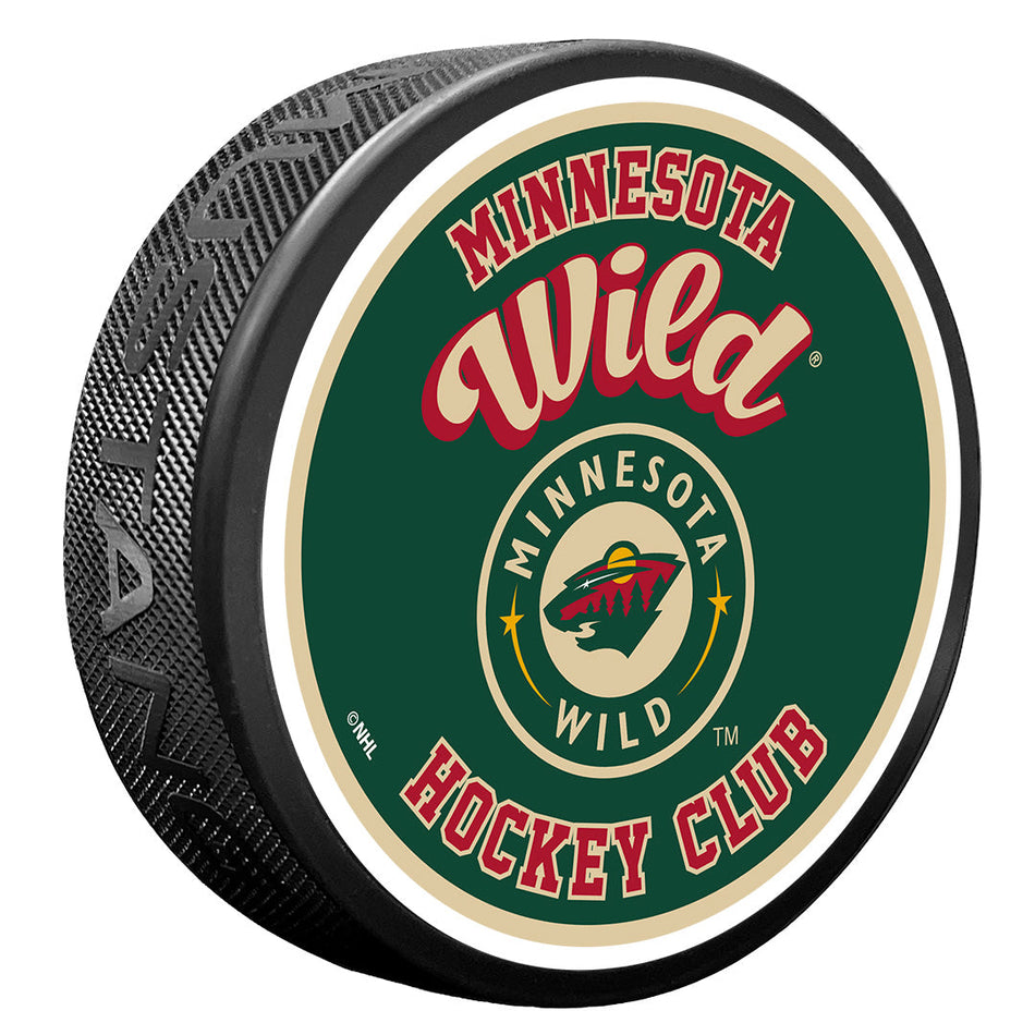 Puk Minnesota Wild NHL Retro Script