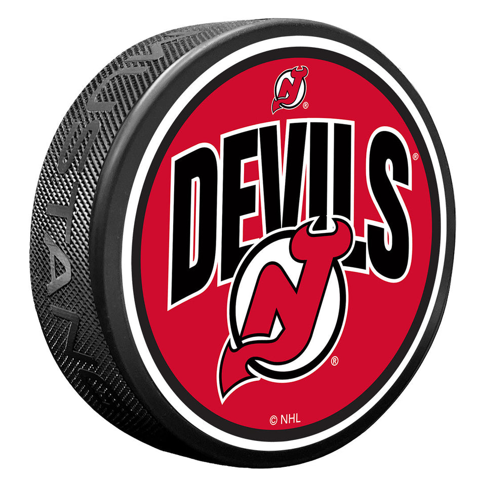 Levně Puk New Jersey Devils NHL Wordmark