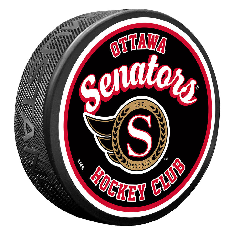 Levně Puk Ottawa Senators NHL Retro Script
