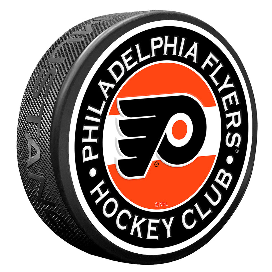 Levně Puk Philadelphia Flyers NHL Stripe Design