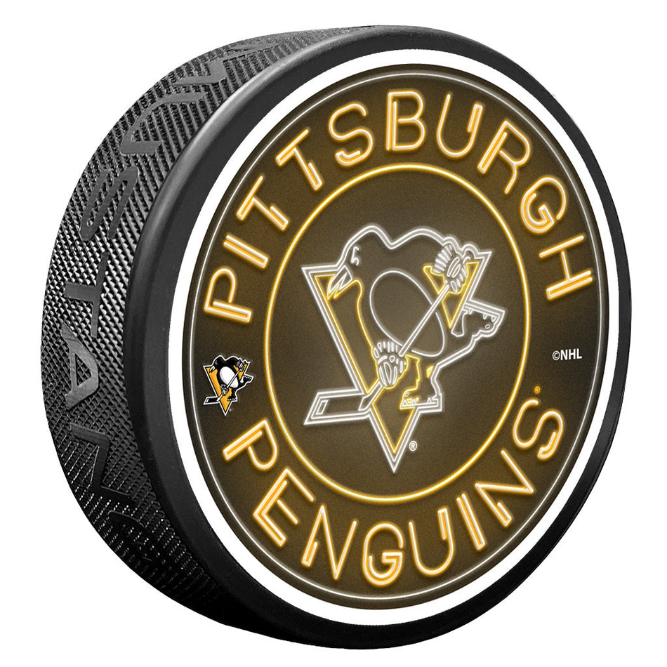 Levně Puk Pittsburgh Penguins NHL Neon