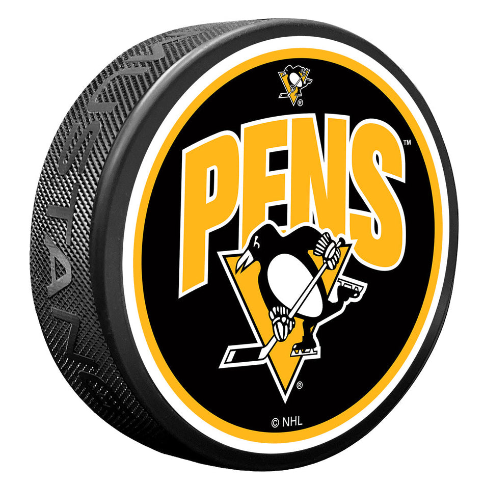 Levně Puk Pittsburgh Penguins NHL Wordmark