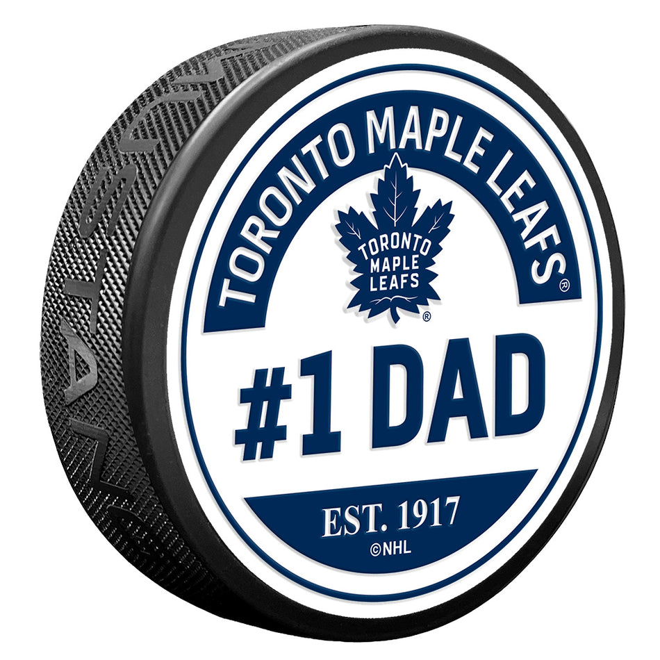 Levně Puk Toronto Maple Leafs NHL #1 Dad Textured Puck